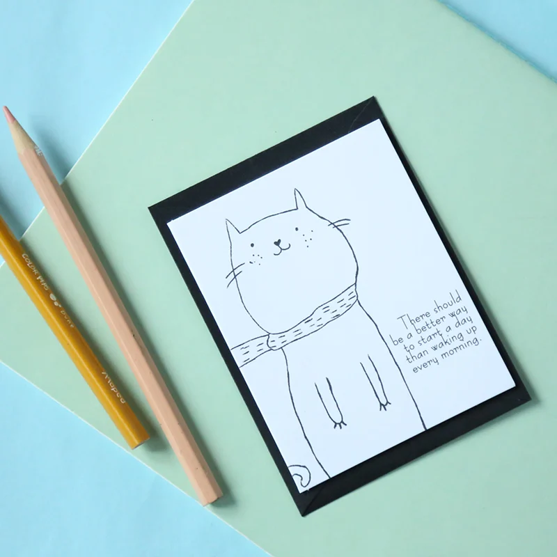 23 female south korean stationery simple line drawing