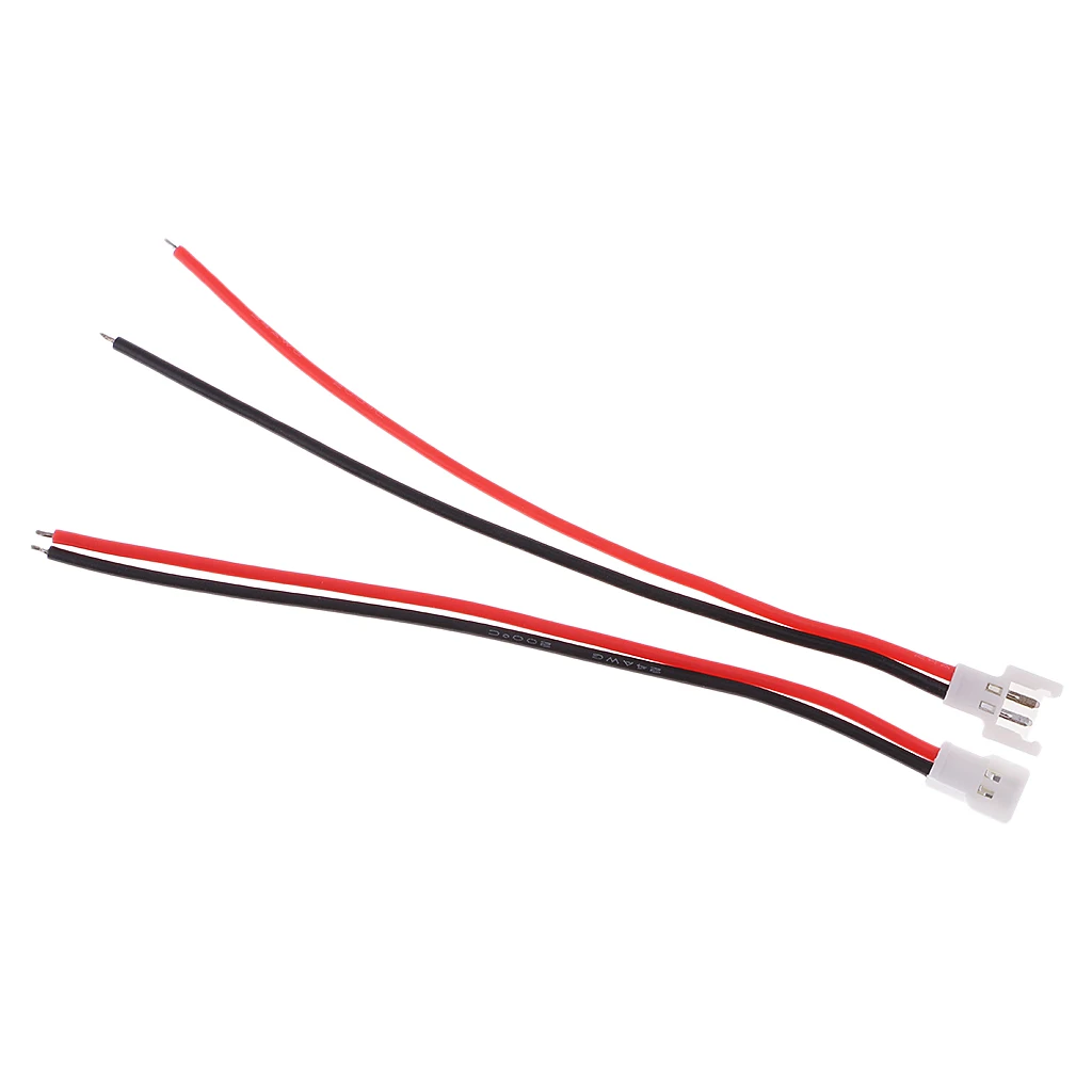 5 Pairs White 51005 2 Pin Connector Plug Male & Female with 100mm Wire Cable