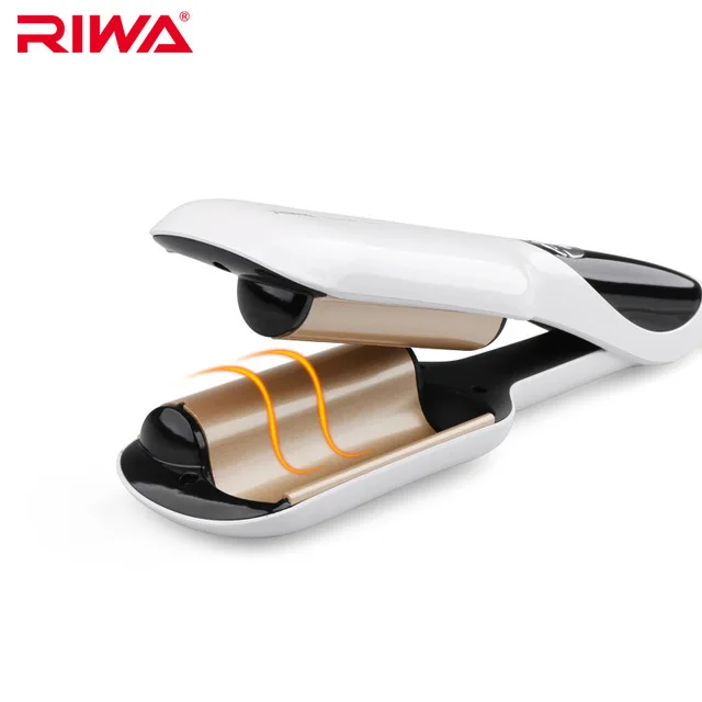 

RIWA 120-200 Celsius LCD Display Curling Wand Nano Ceramic Curling Iron Hair Curler Negative Ion 2 Barrel Curler Hair Stylers