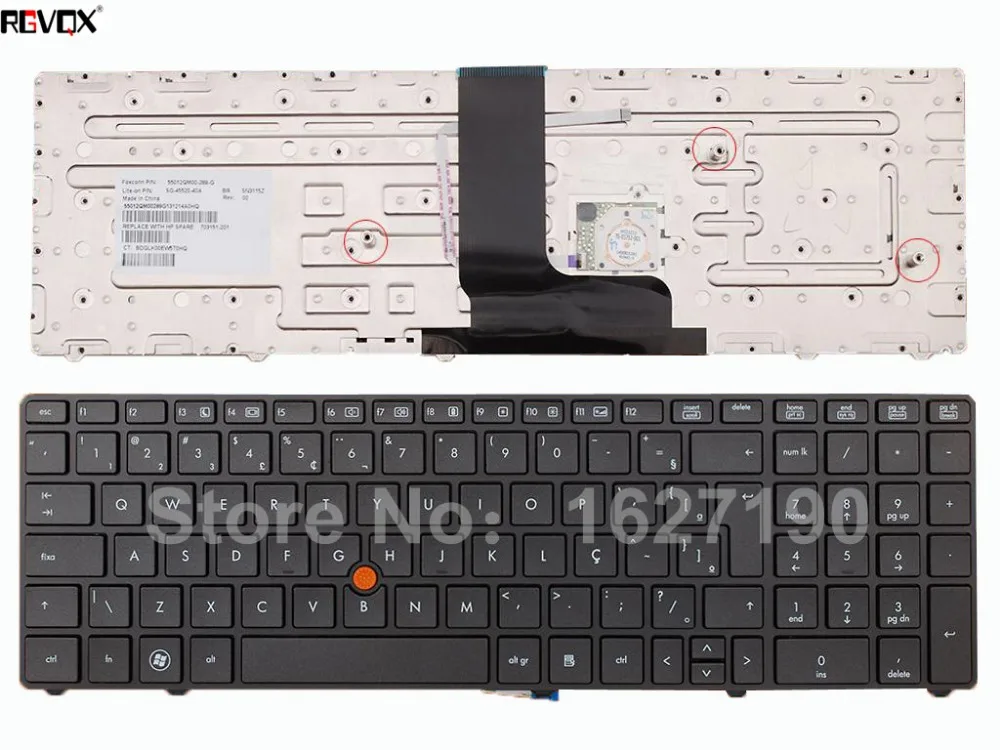 BR Бразилии Клавиатура ноутбука для HP 8560 Вт серый кадр с Point Stick Win8 PN: 55012qm00 ремонт