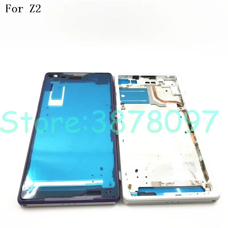 Сменная рамка Передняя средняя рама для Sony Xperia Z2 L50w D6503 D6502 Передняя Корпус Ближний ЖК-дисплей каркас плиты шасси