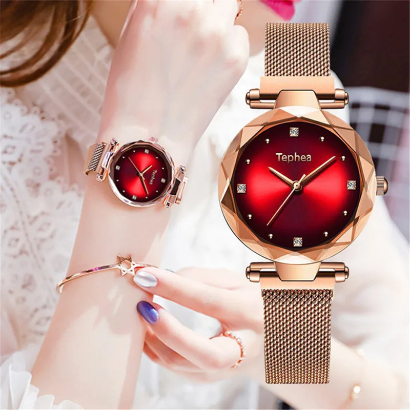 

Drop Shipping Top Brand Luxury Women Watches Fashion Starry Sky Ladies Quartz Clock Magnet Buckle Waterproof Female Wristwatch
