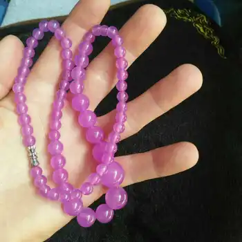 

Chinese natural jade Pagoda bead Bead Necklace A
