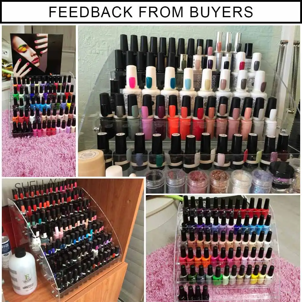 1 To 7 Tier Nail Polish Rack Display Holder Nail Tools Plastic Storage Box Acrylic Makeup Organizer Stand Case Nail Equipments