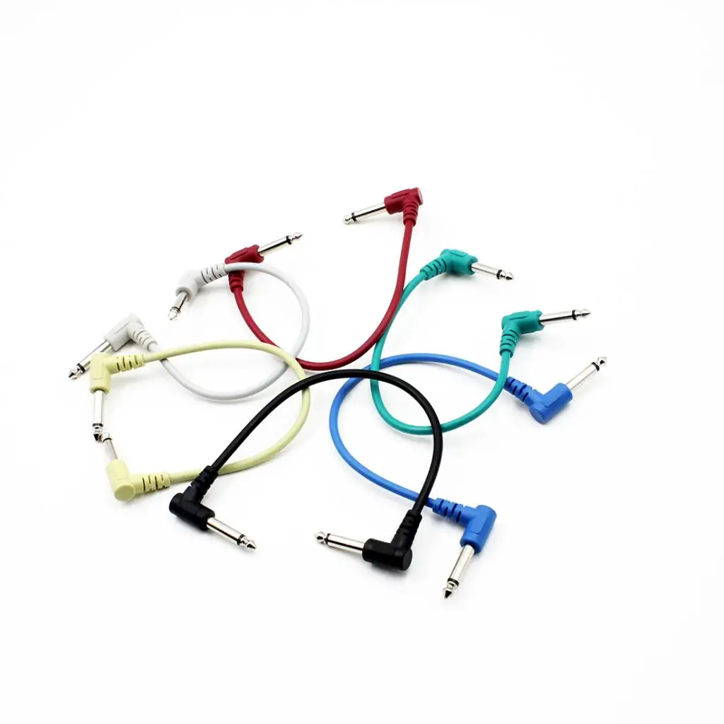 

6pcs Colouful Guitar Effect Pedal Cable Connection Cable For Guitar Parts Accessory 6.35mm
