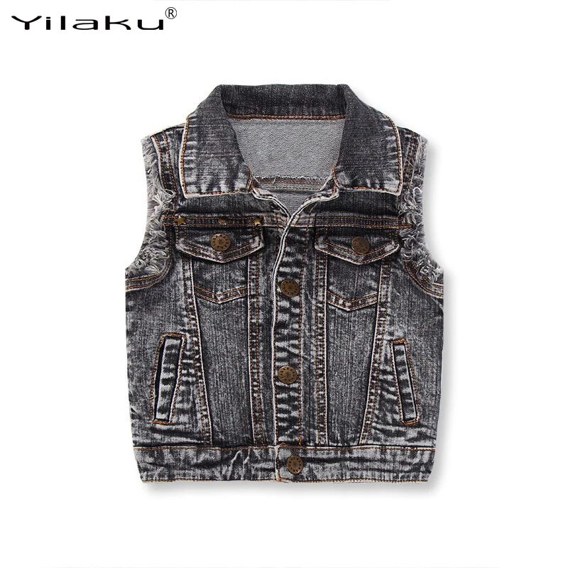 Boy Denim Vests 2017 New Jeans Waistcoats For Baby Boys Spring Autumn