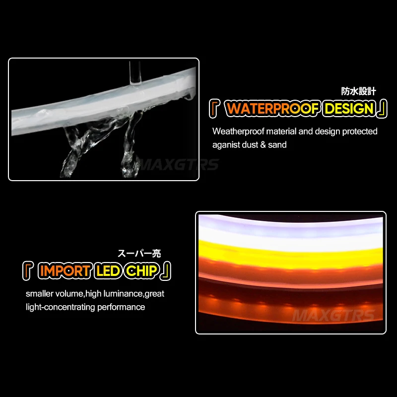 2x ультратонкие 30 см 45 см 60 см DRL гибкий светодиодный фонарь, стильные дневные ходовые огни, слеза полосы, автомобильные фары, сигнал поворота, тормозные лампы