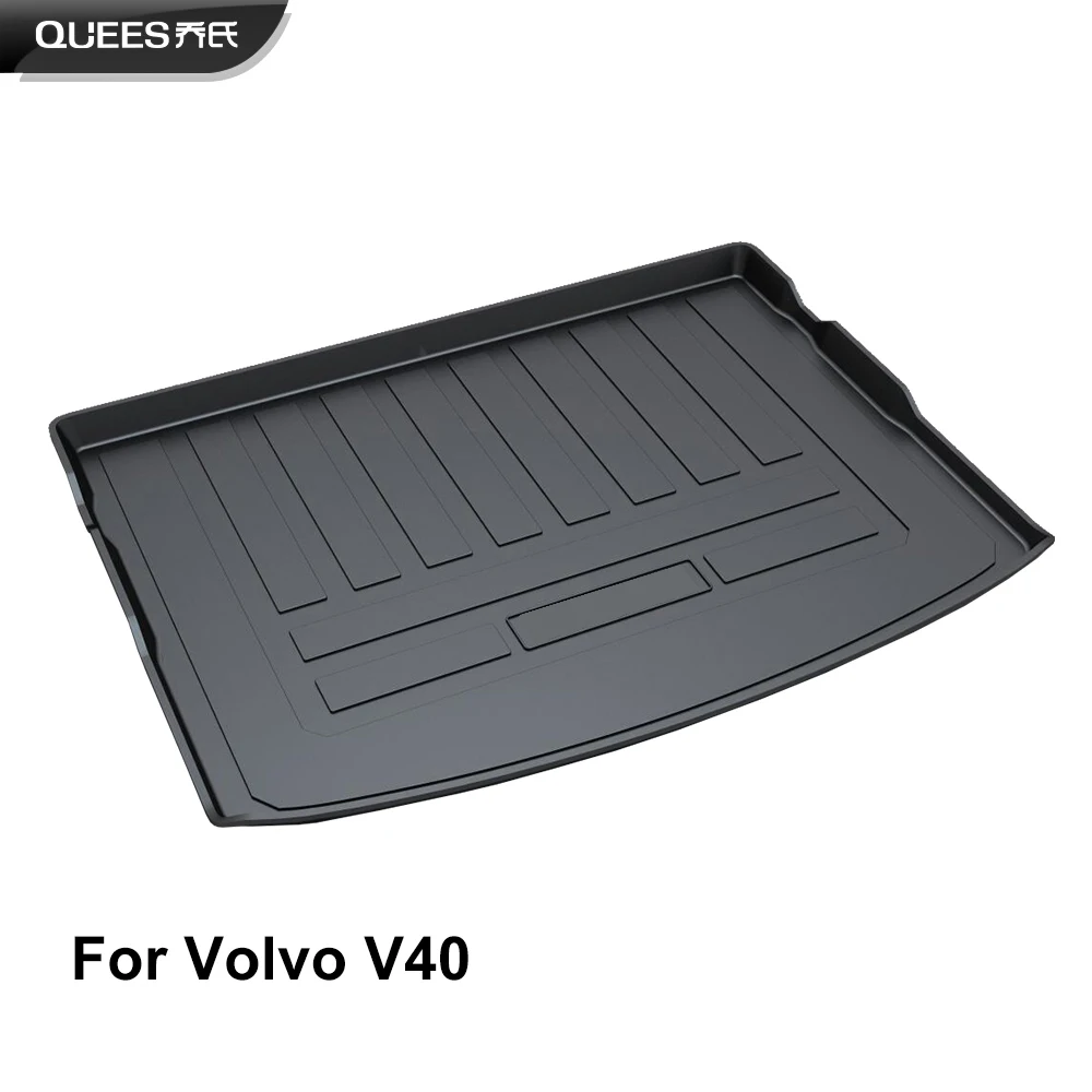 

QUEES Custom Fit Cargo Liner Boot Tray Trunk Floor Mat for Volvo V40 Cross Country 2012 2013 2014 2015 2016 2017 2018