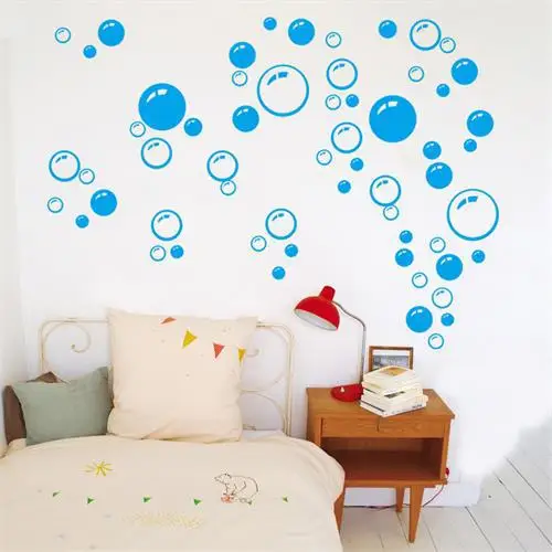 DIY настенная художественная детская Ванная комната Санузел душевая плитка Съемный Декор наклейки на стену для дома декоративная наклейка s Наклейка пузыри - Цвет: HM0701B