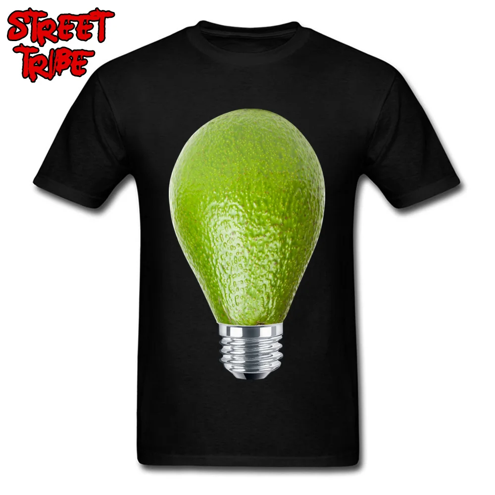 bulp avocado Round Collar Tshirts Mother Day Tees Short Sleeve New Coming Cotton Birthday Tee-Shirts comfortable Men bulp avocado black