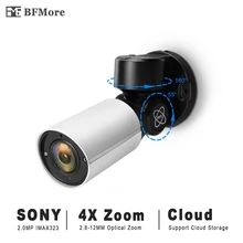 BFMore 2.0MP SONY IMX323 Mini PTZ IP Camera H.265 Cloud Storage Outdoor 4X Optical Zoom P2P CCTV Security Onvif Waterproof IR