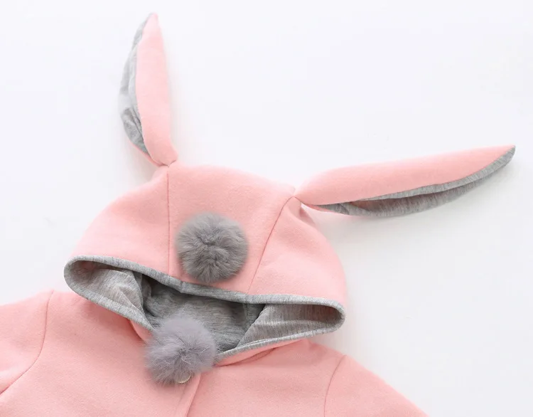 Meninas do Bebê Casaco de Primavera Princesa do Revestimento do Revestimento Revestimento do Inverno Orelha de Coelho Moletom com Capuz Outerwear para a para a Menina da do Inverno da Casuais Menina Crianças Roupas 7 Meninas do bebê casaco de inverno primavera
