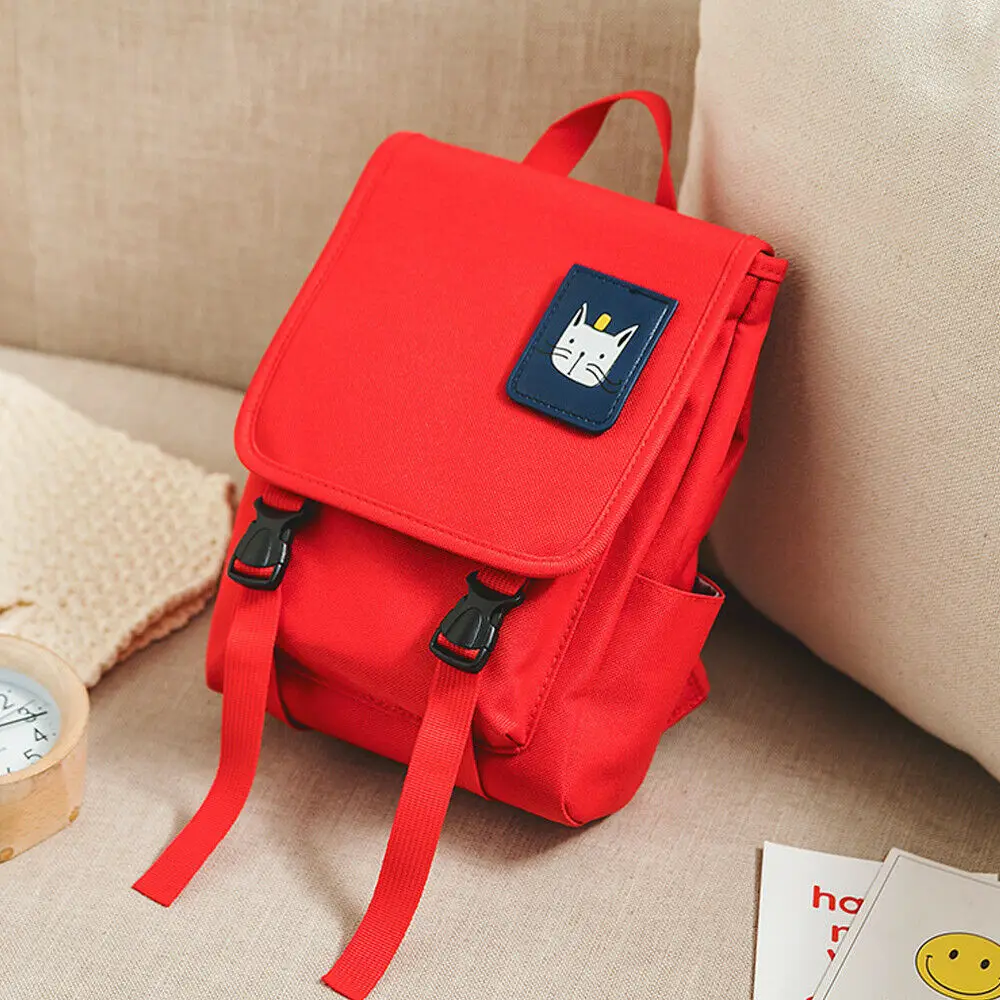 

Toddler Kids Children Travel Girls Backpack College style solid color simple and cute cat bag