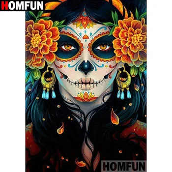 

HOMFUN Full Square/Round Drill 5D DIY Diamond Painting "Painted woman" Embroidery Cross Stitch 5D Home Decor A01451