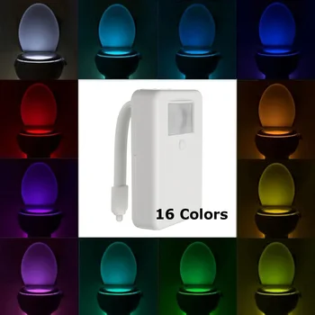 

Motion Sensor Toilet Bowl Light Colorful Home Toilet Bathroom Motion Activated Dimmable LED Light Battery Operated Night Light