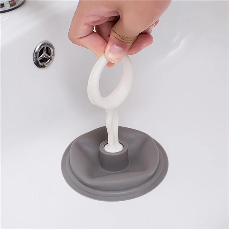 Pipeline Dredge Plunger Suction Pipe Cleaner Drain Bath Sink Rubber