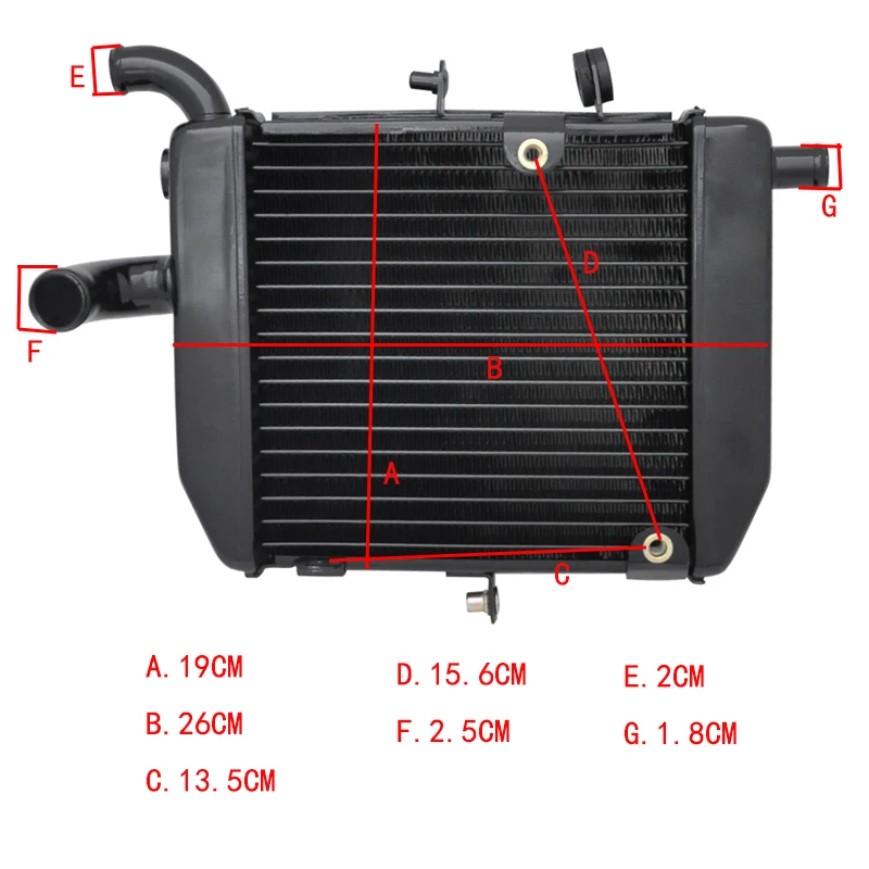 

LOPOR For HONDA VFR400 VFR 400 NC30 89 90 91 92 RVF400 RVF 400 NC35 94 95 96 Motorcycle Aluminium Replacement Engine Coolin