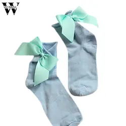 Womail носки для девочек унисекс 1 пара harajuku Street Стиль хлопковые длиной до лодыжки носок с бантом Подарок уютный Новая мода 2019 Прямая поставка