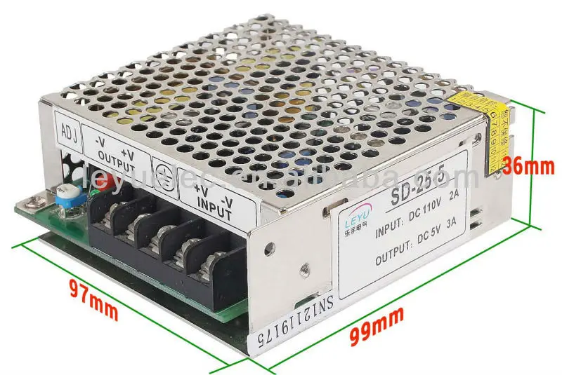 

24V output 9.2-18V input 25W DC DC converter single output switching power supply approved CE ROHS