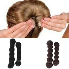 Hot Fashion 2015 2pcs set Elegant Hair Styling Magic Style Bun Maker Hairstyle Updo DIY Tool