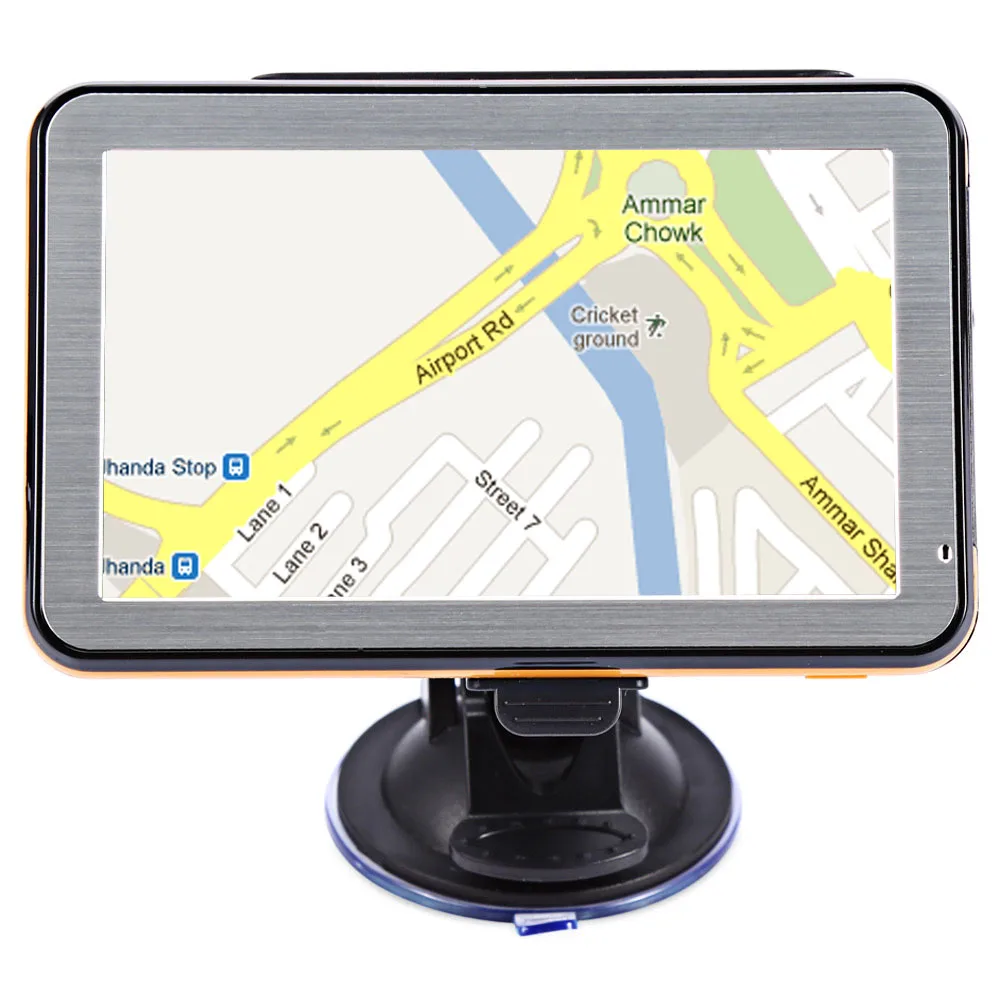 5 pulgadas camión vehículo GPS navegación TFT LCD pantalla táctil CE 6,0 guía de voz GPS navegador multifunción con gratis mapas