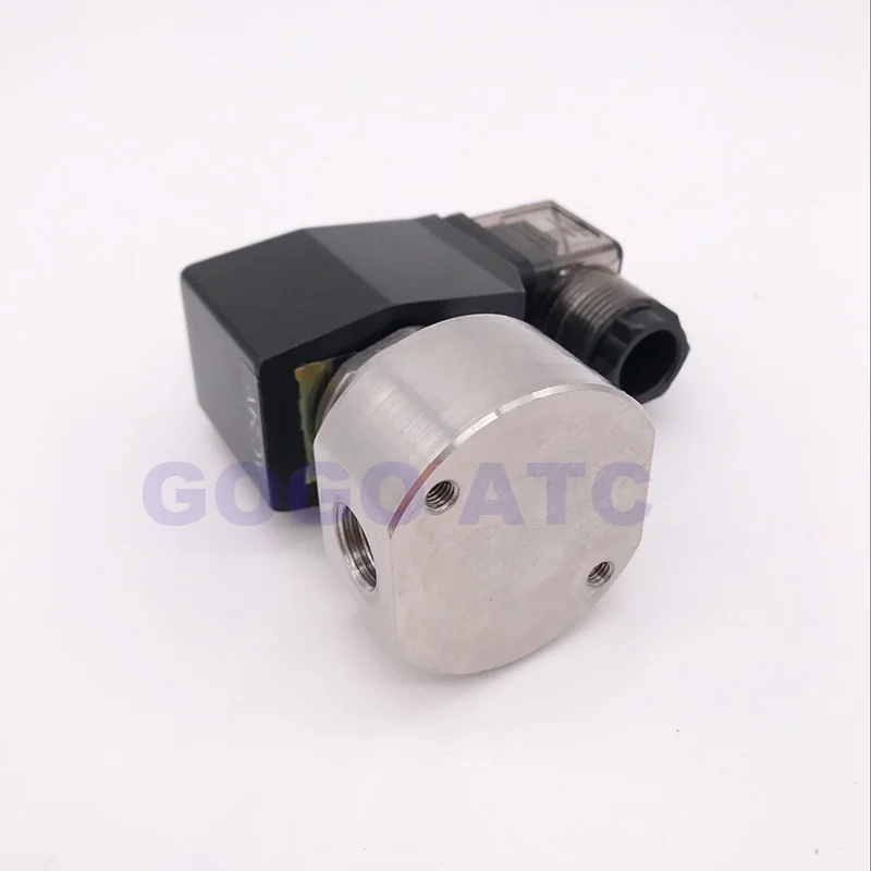 200bar/100bar 2 방향 물 고압 솔레노이드 밸브 1/4 12V DC 오리피스 1.2mm/2mm N.C SPG 스테인레스 스틸 세차 펌프 밸브