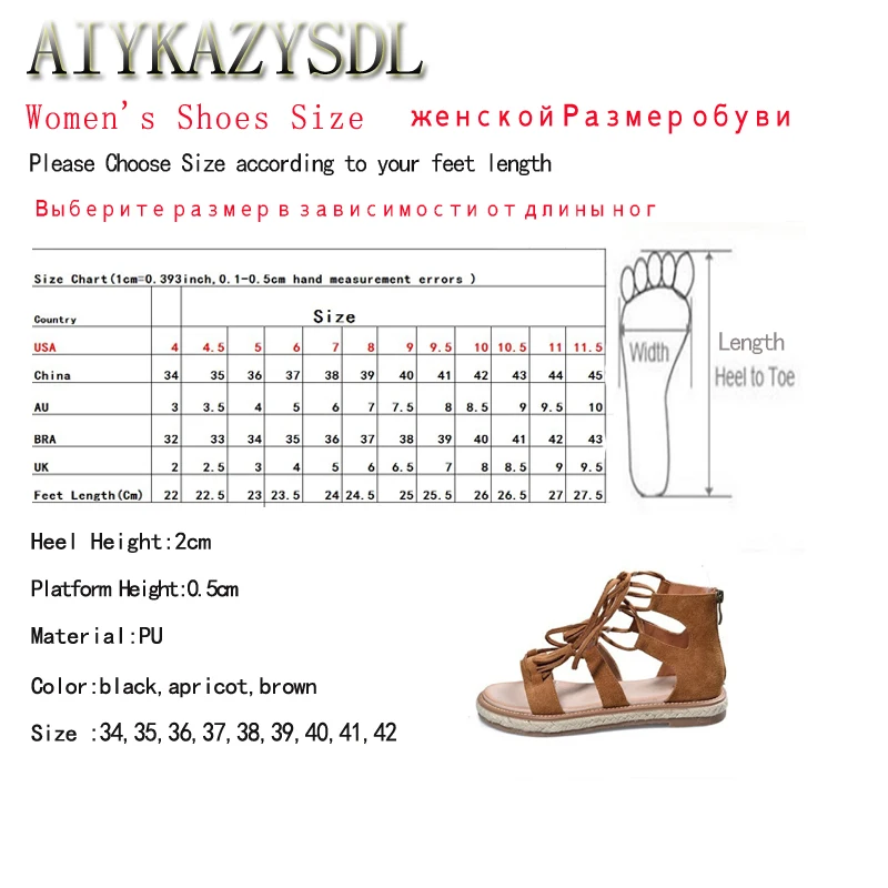 AIYKAZYSDL Для женщин Гладиатор Босоножки в римском стиле из натуральной кожи с вырезами Сандалии с перекрестным ремешком эспадрильи конопли соломенная веревка обувь плюс Размеры