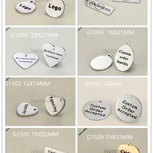 MYLONGINGCHARM готов к гравировке-ваш логотип или слова here-50pcs заказ лазерная гравировка подвески из нержавеющей стали-логотип на заказ