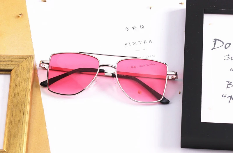 Открытый очки детские дети солнца оправа для очков ребенка зеркало очки женские очки мальчиков Óculos de sol UV400 N315 - Цвет линз: pink