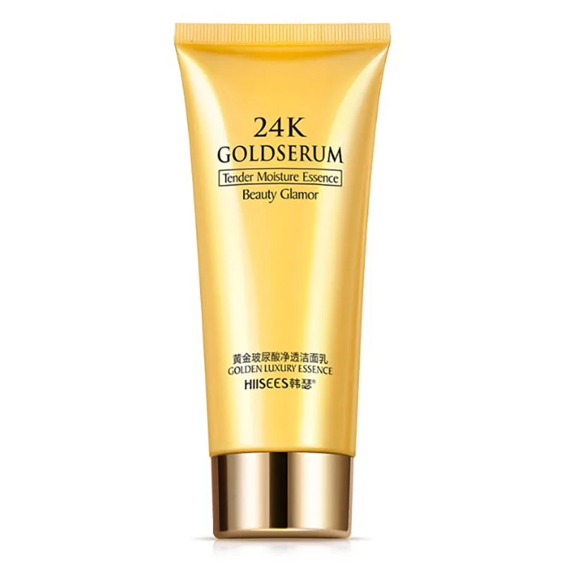 

24K Gold Face Care Hyaluronic Acid Moisturizer Facial Cleanser Washing Acne Exfoliator Skin Care Foam Moisturizing Nourishing
