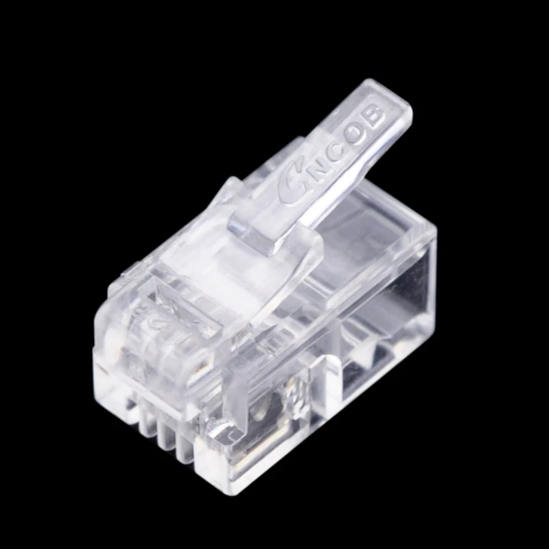 CNCOB 4P4C RJ9 telephone handset connector 4-core audio connector 4-wire plug Gold-plated copper chip 100pcs