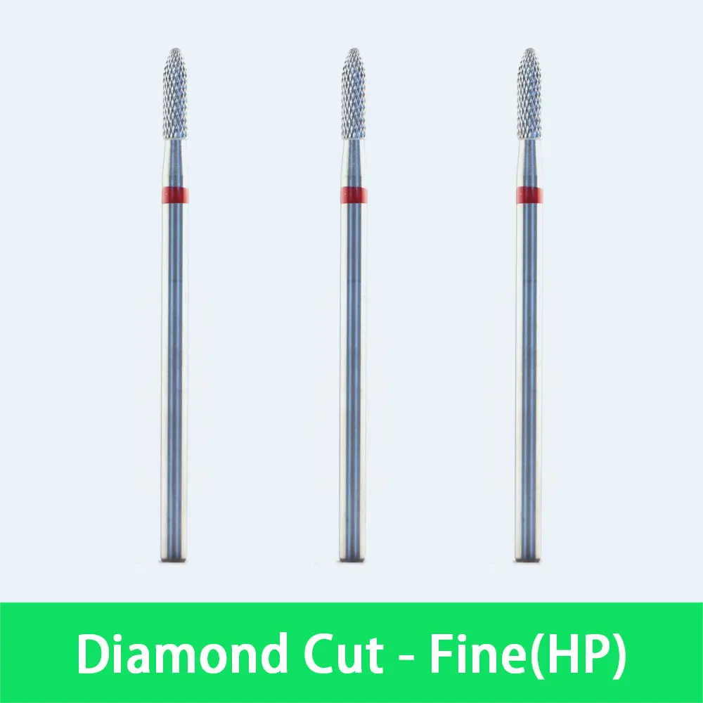 3pcs Dental Lab Carbide Burs Diamond Cut Fine 2.35mm Shank for HP
