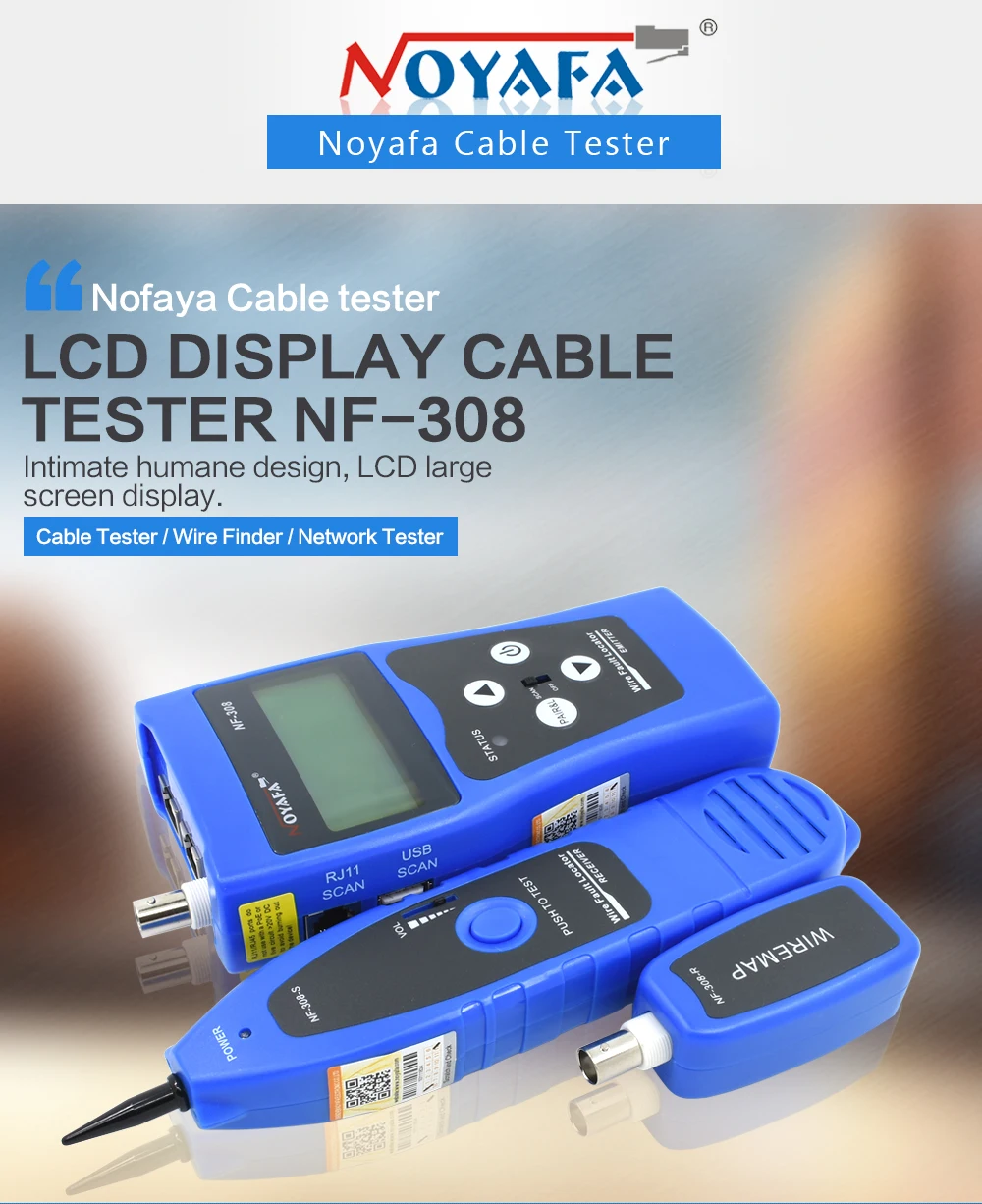 Noyafa NF-308 линия Finder телефонный провод трекер диагностический тон набор инструментов LAN Сетевой кабель тестер Cat5 Cat6 RJ45 UTP STP