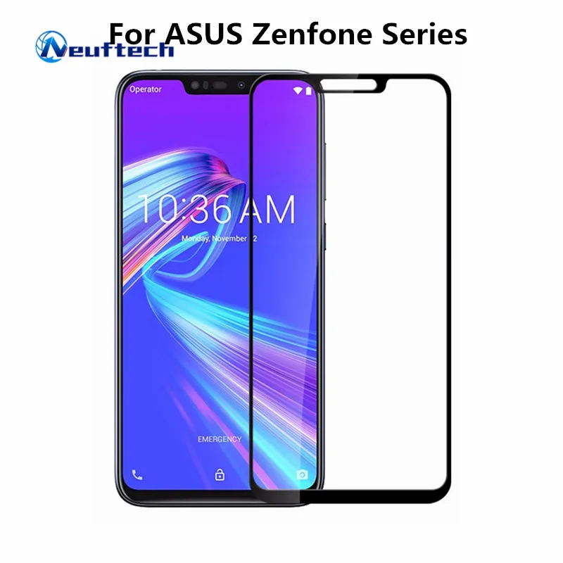 Full Cover Tempered Glass For ASUS Zenfone Max Pro M2 M1 ZB602KL ZB570TL Screen Protector ZB631KL ZB633KL | Мобильные телефоны и