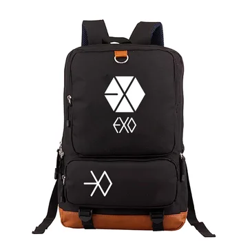

Hot KPOP EXO Canvas bag Flower backpack Girls women Student SchoolBag travel Shoulder Bag kids bookbag