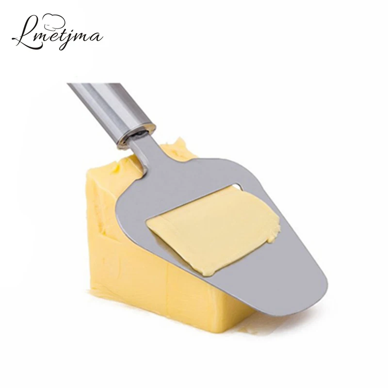 

LMETJMA Cheese Slicer Stainless Steel Cheese Cutter Slicer Never Sticks Kitchen Cheese Slicers Cake Potato Cutter Slicers PY0026