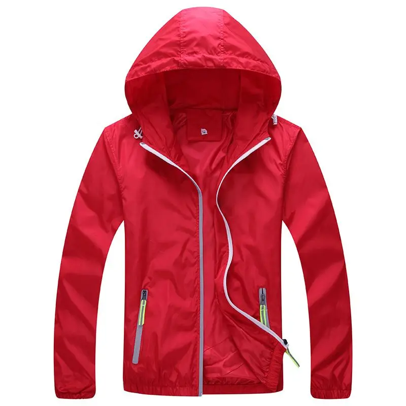 

Men's Summer Hooded Solid Jacket Ultra light Quick Dry Windbreaker coat Reflective Zipper Baseball Jacket Casual Outwear 051904