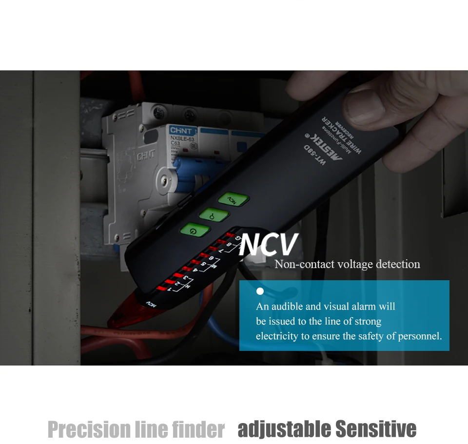 RJ11 RJ45 нет помех телефонный провод трекер сетевой кабель детектор тестер NVC AC напряжение тестер линия искатель с фонариком