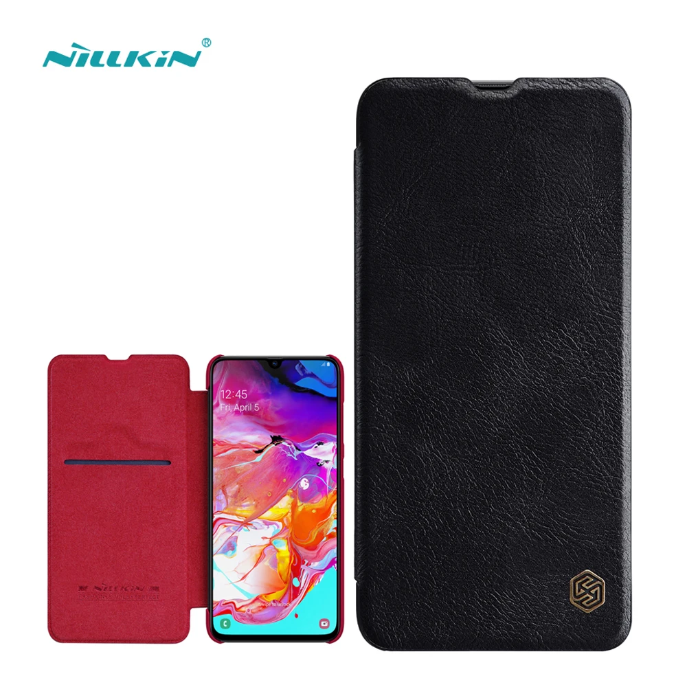 

sFor Samsung Galaxy A70 Flip Case A70 Case Nillkin Qin PU Leather Cover Flip Case For Samsung Galaxy A70 Wallet