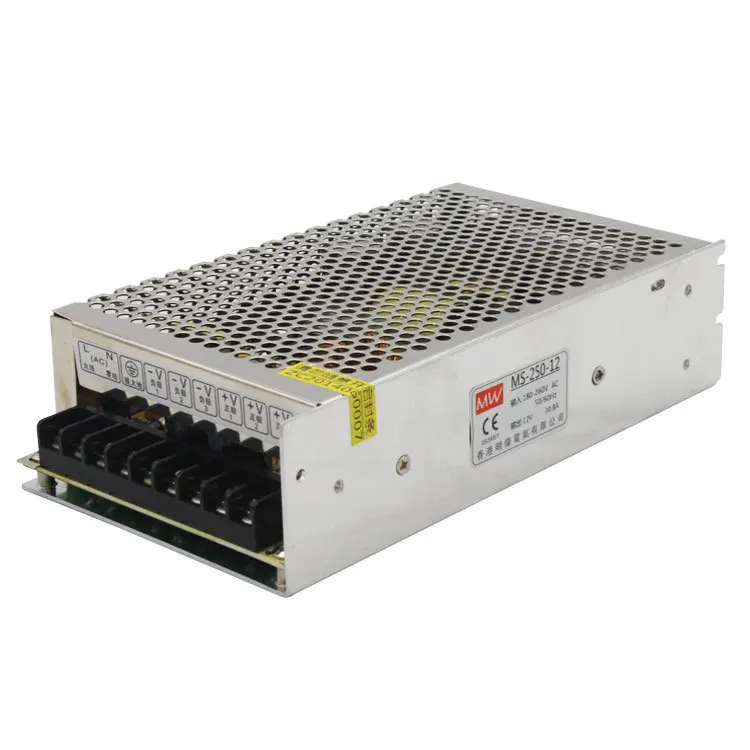 

Switching Mode Power Supply MS-250W-12V 20.8A Industrial Control AC Change DC Direct Output LED Camera
