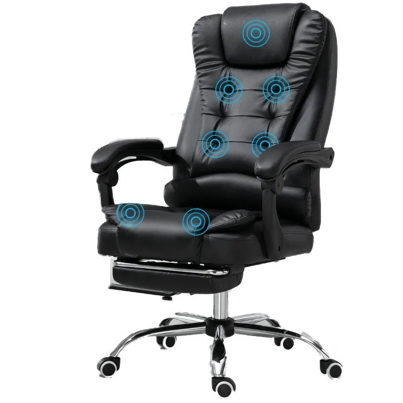 Бытовой компьютер работы кожаные стулья для офиса нога мебель игровой эргономичный рабочее кресло Лифт поворотный массаж ног