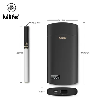 

Original Mlife M1 ModBox Vape Pen Kit Battery Built-in 1500mAh With 0.7ml Atomizer Tank PCC4W--6W Output Starter Kit E-Cigarette