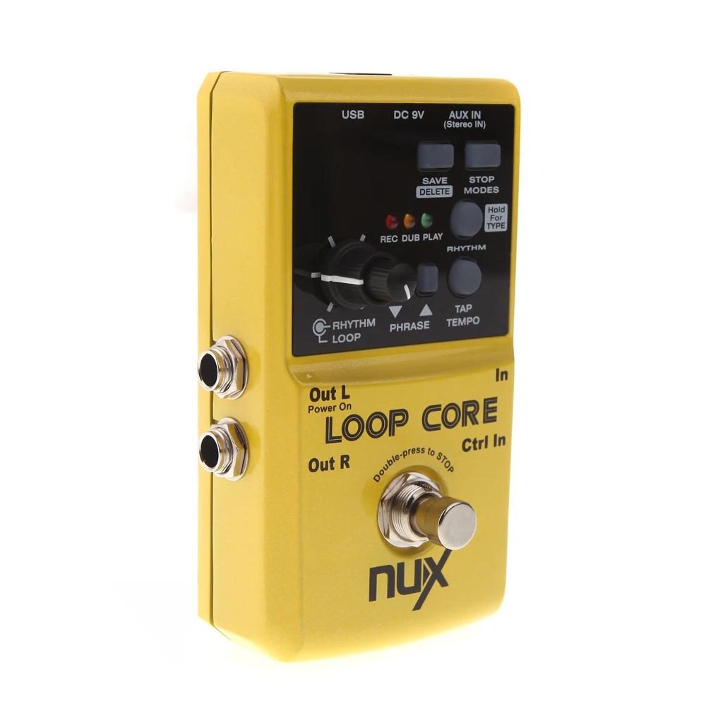 

NUX Loop Core Guitar Electric Effect Pedal 6 Hours Recording Time Built-in Drum Patterns