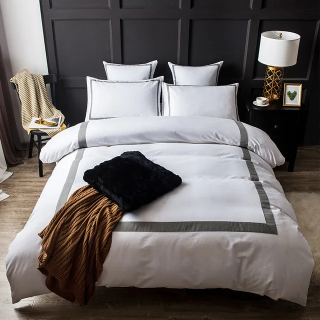 modern concise five star hotel style sanding cotton bedding set duvet cover bed linen bed sheet - Hotel Style Bedding modern concise five star hotel style sanding cotton bedding set duvet cover bed linen bed sheet - Hotel Style Bedding