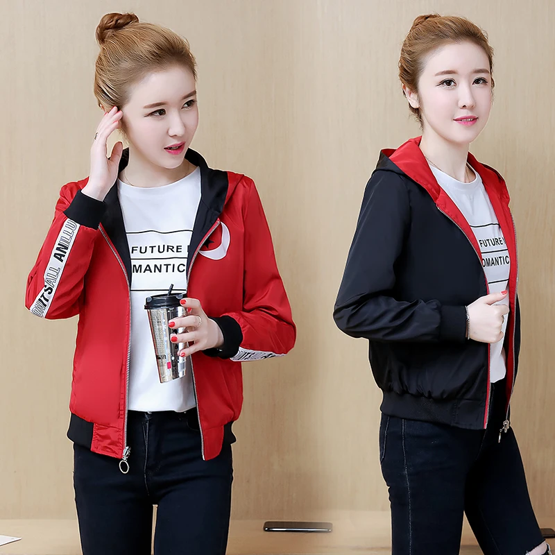 

Short hoodies coat female spring autumn new spring plus size jacket women's small jacket double-faced short bomber jackets women