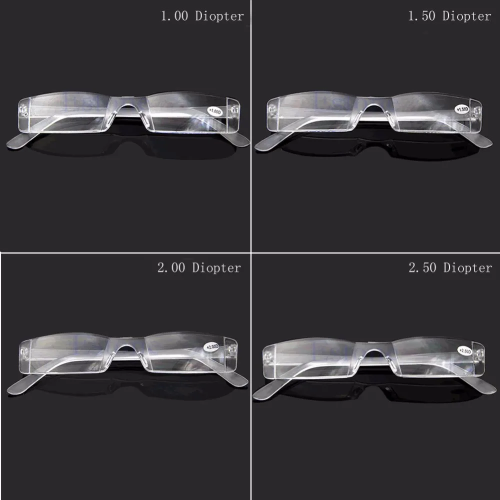 Новинка, Пресбиопия 1,00-4,00, диоптрийные очки, прозрачные очки без оправы для чтения, Прямая поставка