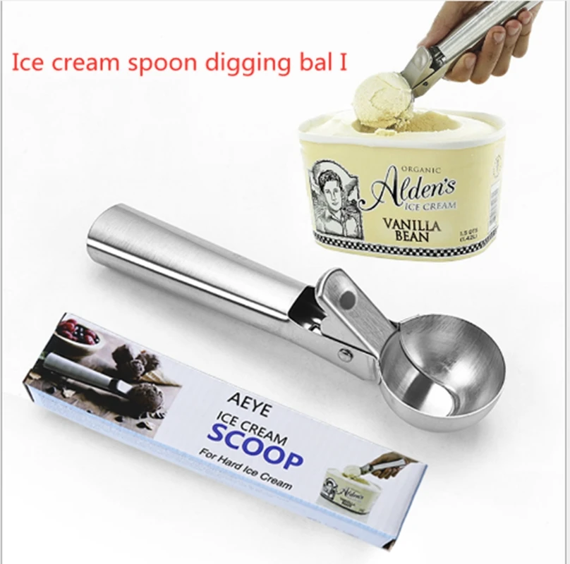 

Ice Cream Portable Tool Stainless Steel Non-stick Antifreeze Ice Cream Spoon Household Kitchen Accessories Ice cream scoop