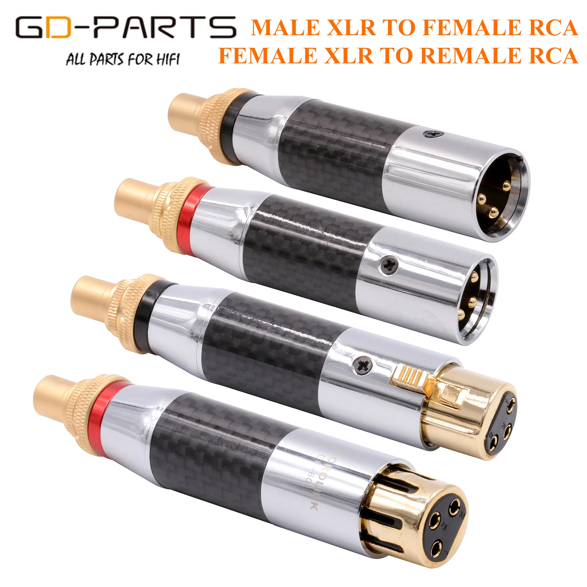 3 контактный переходник с гнездовым и мужским разъемами XLR на гнездо RCA адаптер
