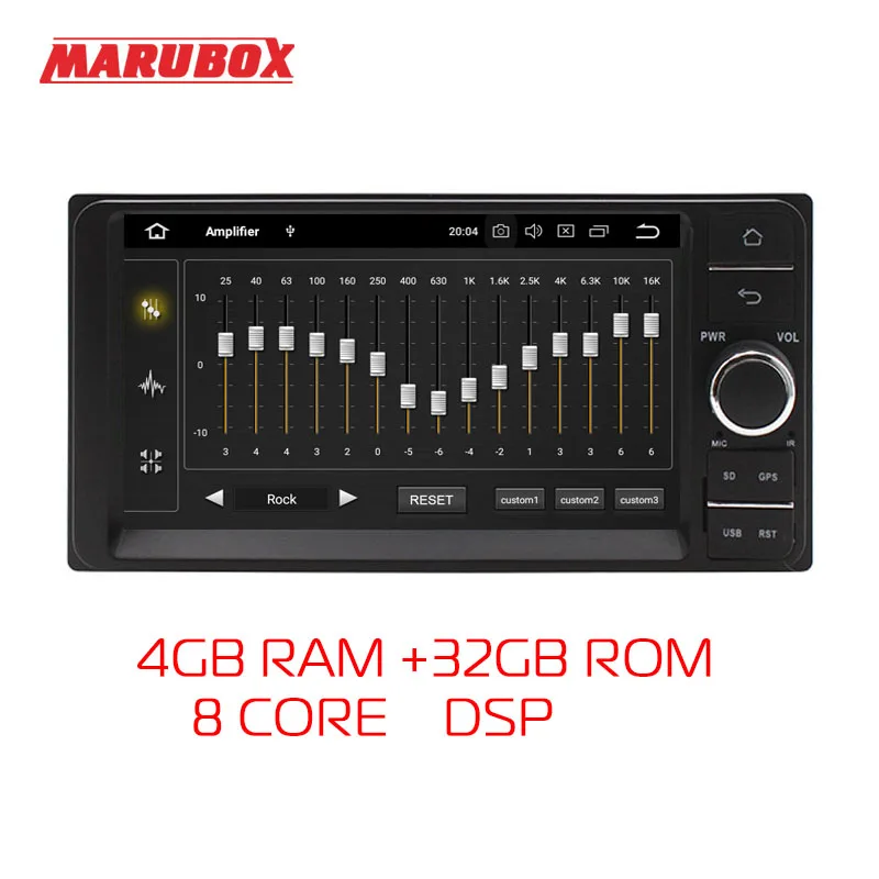 Sale MARUBOX 7A701PX5 Car Multimedia Player Universal For Toyota, 8 Core, Android 9.0, Radio chips TEF6686, DSP, 4GB RAM, 32G ROM,GPS 3