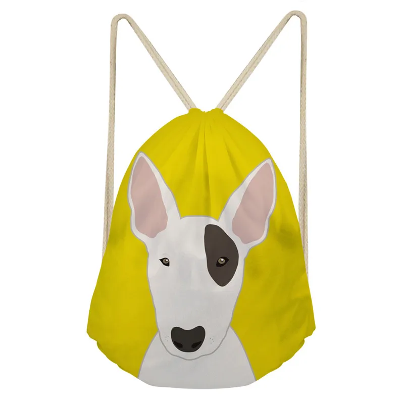 FORUDESIGNS Bull Terrier классический модный рюкзак для девочек с принтом животных Женская дорожная сумка Mochila мужские сумки на шнурке - Цвет: Z3552Z3